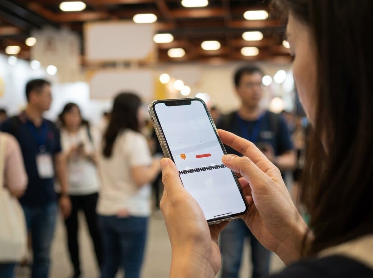 情境示意（AI 生成）：直式手機、點一下畫面就能玩