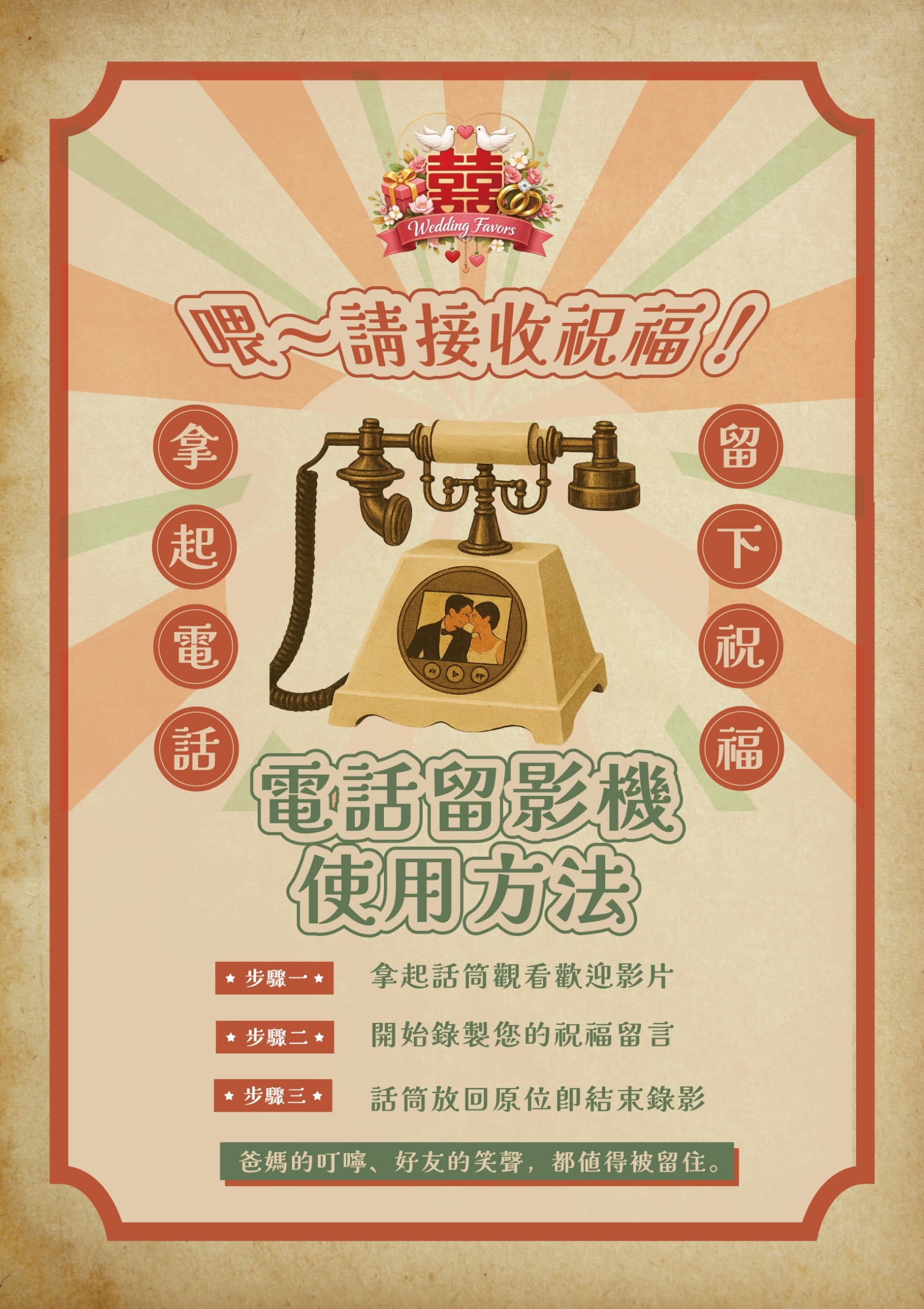 留聲機現場說明桌卡