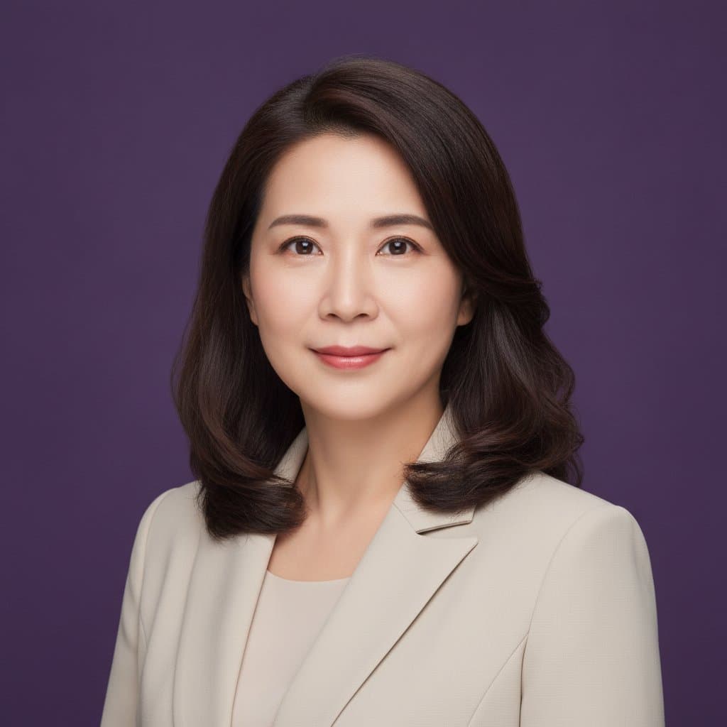 AI 形象照示意:品牌色背景