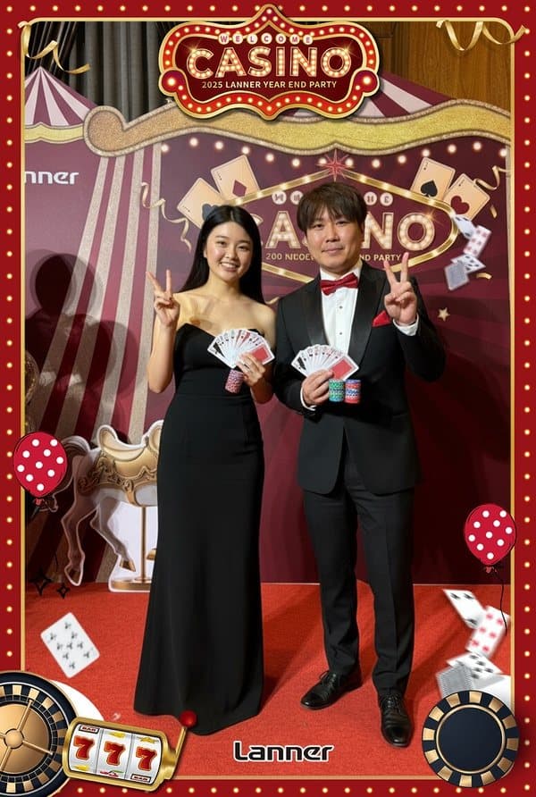 CASINO 主題卡框——晚宴賓客成對入鏡 AI 變裝實拍